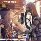 HX-260 26cm 10 Inch Round Ring Light Selfie Stick For YouTube TikTok Insta