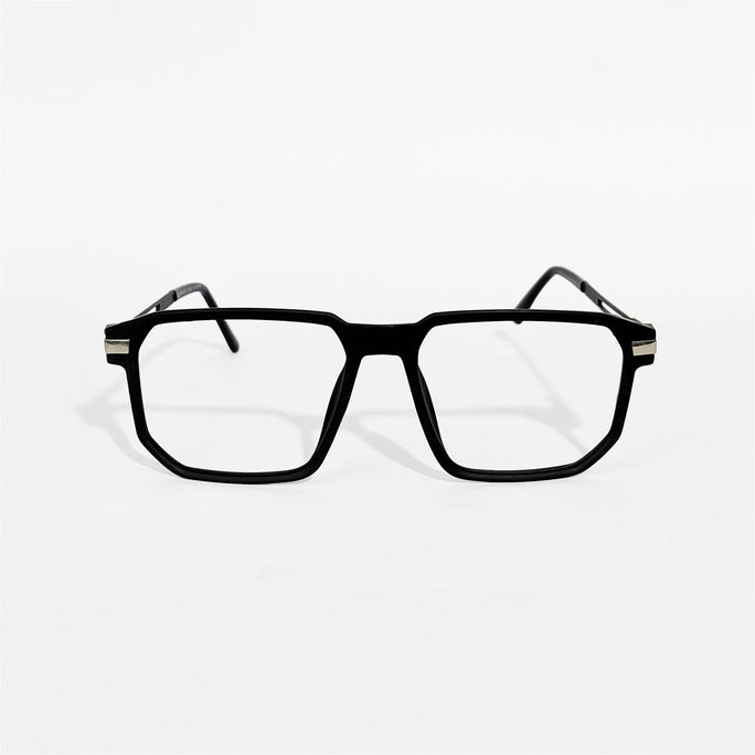 Rave Black Hexa Edge Frame Glasses