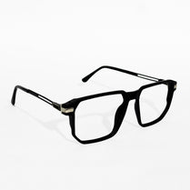 Rave Black Edge Square Frame Glasses