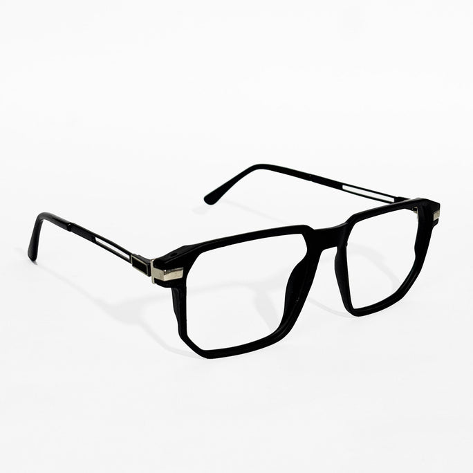 Rave Black Edge Square Frame Glasses