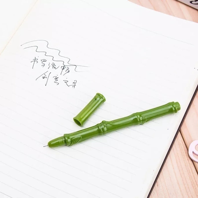 1pcs Bamboo Ballpoint Pen Office Accessories Pens Cute Student Pen School Creative Signature Pen Gel Pen
