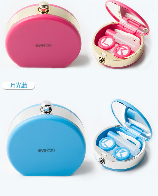 Contact Lens Case Travel Kit Clutch / Perfume Shape Travel Portable Solid Color Lens Cover Container Beauty Pupil Storage Soaking Box Eyewear Accessories