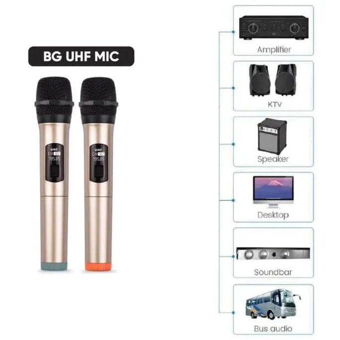 LT-125 2x Universal Wireless Microphone Professional Handheld Mic System +
