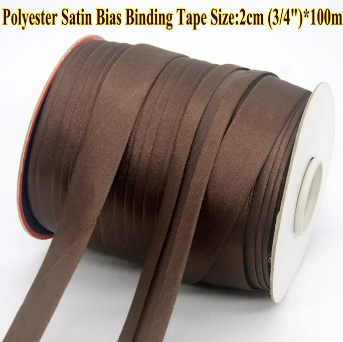 1 Roll (50 Yards) 5/8'' 15mm Single Fold Bias Tape - Best Quality Satin Ribbon for Tailoring, Costumes, Robes, Cosplay & DIY Sewing