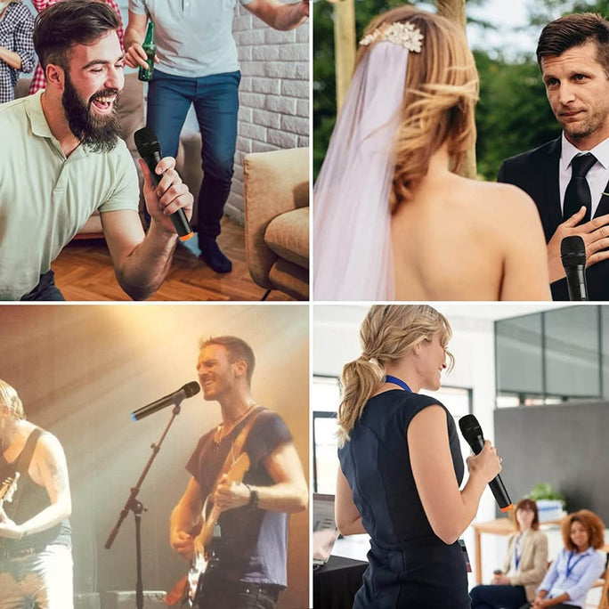 Wireless Single Microphone 2-in-1 | Wired & Wireless Karaoke Mic | Professional
