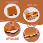 Squishy,Sandwich Dounut Sticky Squishy Toys,Cute Kawaii Squishies,Sticky Squeeze Ball,Jelly Kitty Funny Fidget Toys Novelty Things Suitable for Adults Kids
