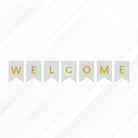 Welcome Letter Bunting Banner Decoration Set