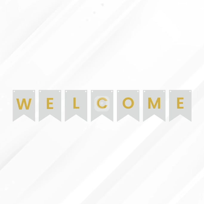 Welcome Letter Bunting Banner Decoration Set
