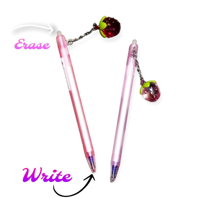 01 Pc Classic Erasable Cherry Gel Pen erasable pen Office stationery student writing pen Magic pen Promotional pen