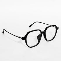 Rave Black Hexa Edge Frame Glasses