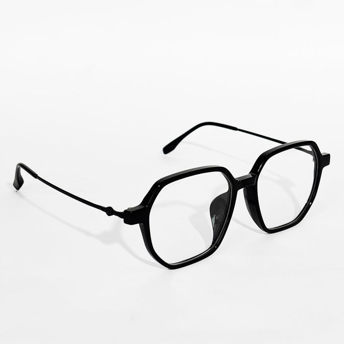 Rave Black Hexa Edge Frame Glasses