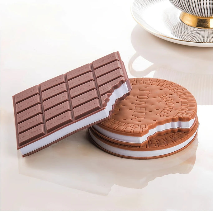 Scented Chocolate Shaped Personal Desk Notepad Memo Book Small Diary Chocolate Biscuits Shape Cover of a Memo pad/Notepad (Chocolate Biscuits Notebook)