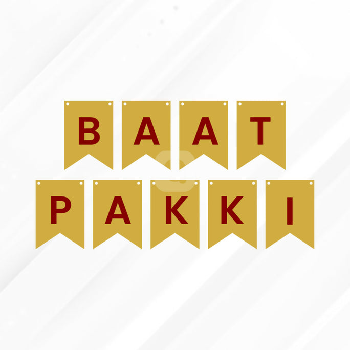 Baat Pakki Letter Bunting Banner Decoration Set
