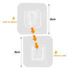 Pack Of 10 Double Sided Patch Hook Buckle Transparent Adhesive Wall Hooks