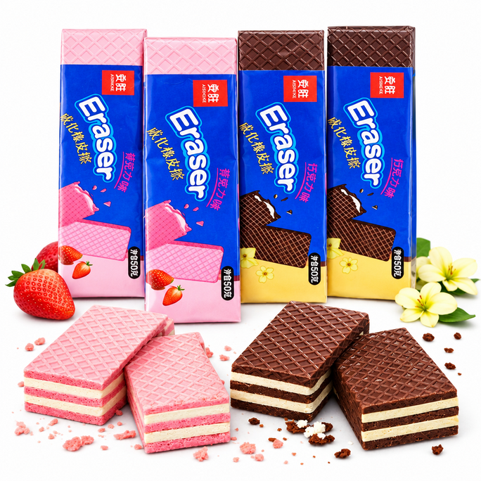 1 Pc Waffer Choclate Eraser Kids Fun Erasers Tiny Erasers Novelty Pencil Erasers Bulk Erasers for Classroom Gift Rewards Party Favor