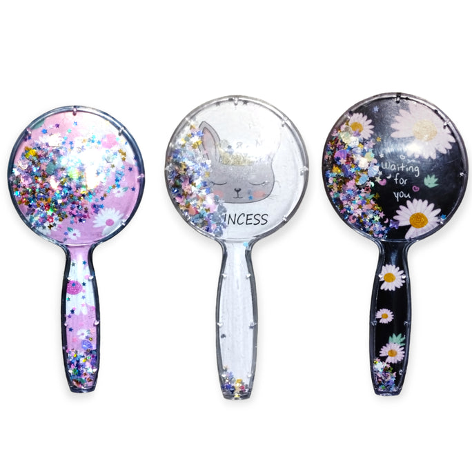 1 PC Comb/ BRUSH (Random Color) Anti-Static Massage Combs Hair Accessories Cute Cartoon Princess Hair Plastic Brush For Baby Girls Children