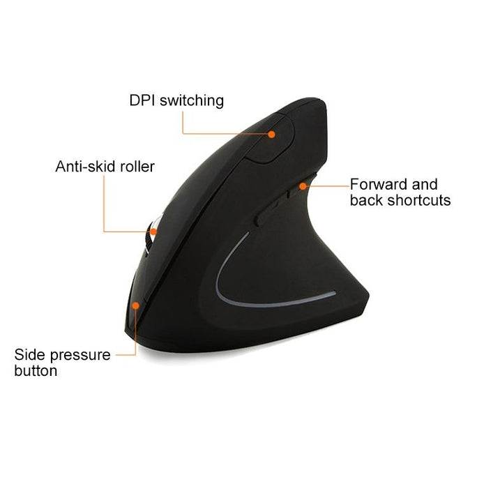 Vertical Ergonomic Wireless Gaming Mouse 2.4G Silent Optical Mouse with 6