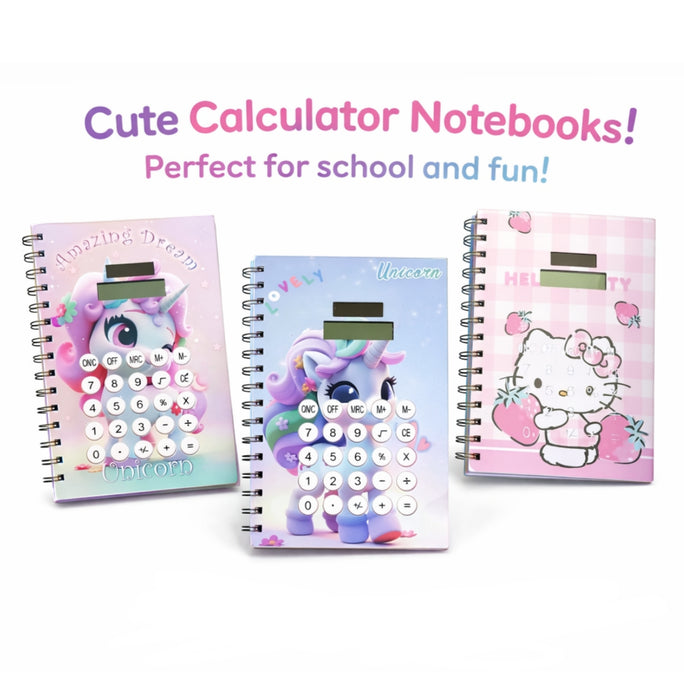 Multifunctional Spiral Notebook with Solar Calculator