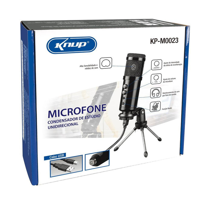 KNUP CONDENSER MICROPHONE KPM0023 SHOCK MOUNT PC Microphone, USB Microphone