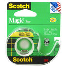 Invisible Tape With Dispenser, 3/4 in x 300 IN (19 mm x 7.62 m)3M, with refillable Dispenser Magic Tape / Invisible Tape Made in USA