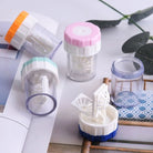 Contact Lens Cleaner Case Manual Rotary Lens | Cleaner Travel Plastic Container Storage Soaking Box | Lens Washer