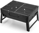 Folding Portable Outdoor Barbeque Charcoal Bbq Grill Oven Black Carbon Stee
