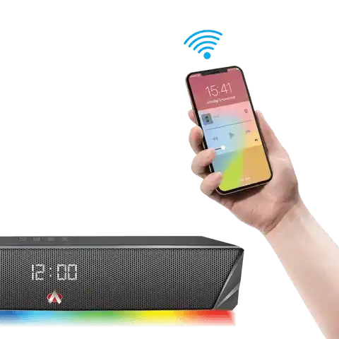 Audionic Optima Bar Portable Bluetooth Speaker with Digital Alarm Clock
