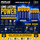 PKCELL AAA R03 & AA R6P R1.5V Batteries | Super Heavy Duty Dry Cell 4 Pack for