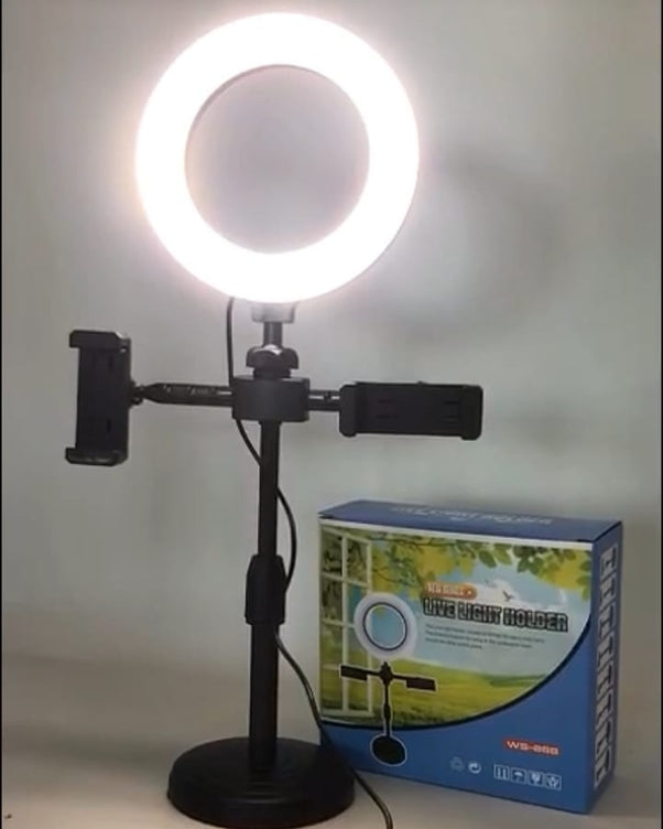 Selfie Ring Light With Cell Phone Holder, Desktop Selfie Ring Light With Stand,
