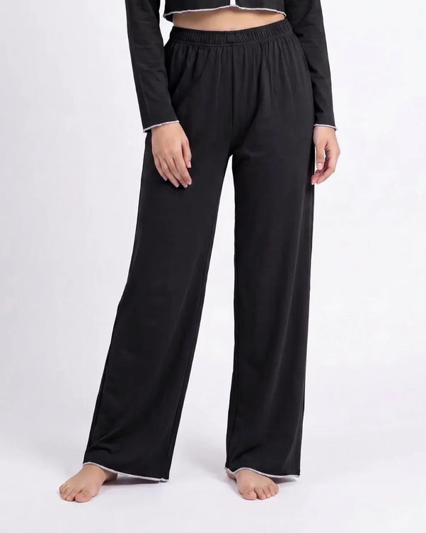 Sajiero Cotton PJ Set - Velour - Black