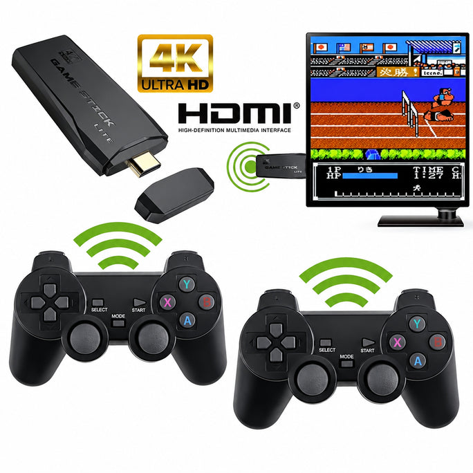 Y3 Lite Game Stick Console with Dual 2.4G Wireless Controllers Connect TV