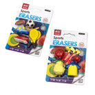 1 Set Card Creative Cute Erasers Novelty Pencil Eraser for Kids Student Learning Office Stationery