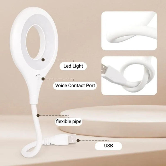 LK50 USB Smart Night Lamp Voice Operated LED Light 360 Adjustable Desk Table |