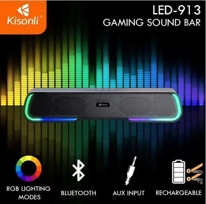 Kisonli LED-906 LED-909 LED-805 LED-913 Bluetooth Speaker | Wireless Sound Bar