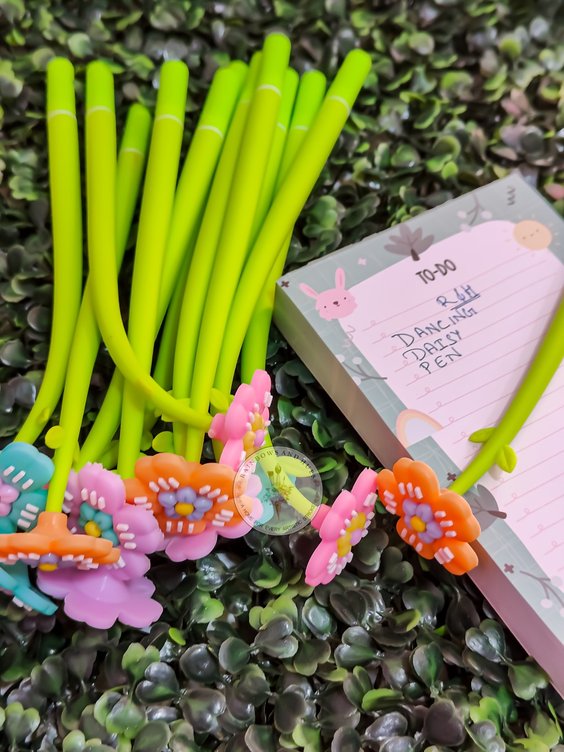 1pc Fine Point 0.5mm fresh and light flower silicone pen stationery store unisex pen for Home School Office Supplies