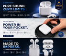 2nd Gen TWS Wireless Earbuds | Bluetooth 5.3 | Touch Control | LED Battery