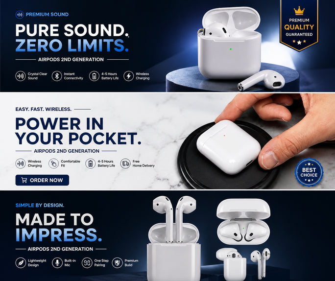 2nd Gen TWS Wireless Earbuds | Bluetooth 5.3 | Touch Control | LED Battery