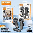 Plokama VM-20 2.4G Wireless Lavalier Microphone Dual 2in1 Plug & Play Mic for