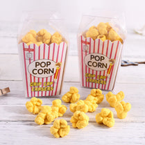 Cute Popcorn Shape Grip Cap Pencil Erasers Pack of 12