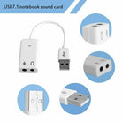 7.1 Channel USB Sound Card | External Audio Adapter with Mic 5Hv2 for PC Laptop