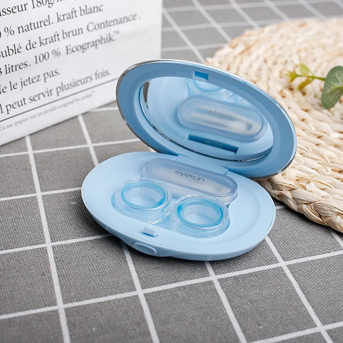 Contact Lens Case High Quality Travel Kit Travel Portable Solid Color Lens Cover Container Beauty Pupil Storage Soaking Box Eyewear Accessories