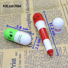 1 Pc Face Retractable Ballpoint Pen Blue Refill 0.5mm Pill Ballpen Kawaii Stationery Canetas Escolar School Office Tools