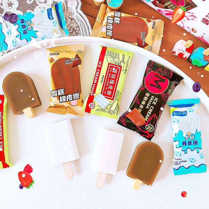 01 Pc CUTE ERASERS, ICE CREAM, PENCIL ERASERS-CUTE SCHOOL KIDS SUPPLIES-STATIONERY ITEMS