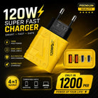 120W Super Fast Charger (4-Port Multi-Port Wall Adapter)
