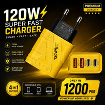120W Super Fast Charger (4-Port Multi-Port Wall Adapter)