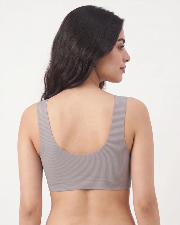 Sajiero Front-Button Bra - Zova - Brown