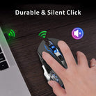 T2 Rechargeable Wireless Gaming Mouse 2.4G USB Silent Click RGB LED 2400DPI