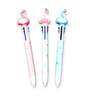 01 pc Cute Flamino 6 in 1 Cartoon 6 Colors Ballpoint Pen School Office Supply Gift Stationery Kids For Gift