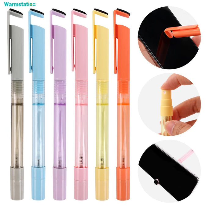 Spray 4 In 1 Airbrush Ballpoint Pen 0.5mm Neutral Pen Disinfection Spray Mobile Phone Holder Pen Student Office Stationery