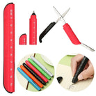 01 Pc Creative Multifunction Ballpoint Pen with Folding Scissors Knife Scale Ruler Candy Color Office School Stationery Writing Pens